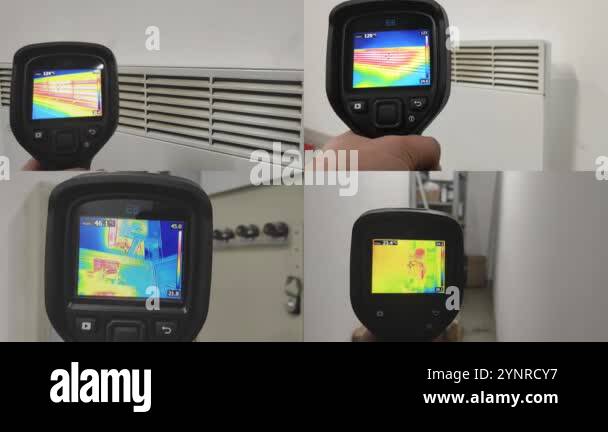 Multi-camera Inspection with a building thermal imager. Industrial ...