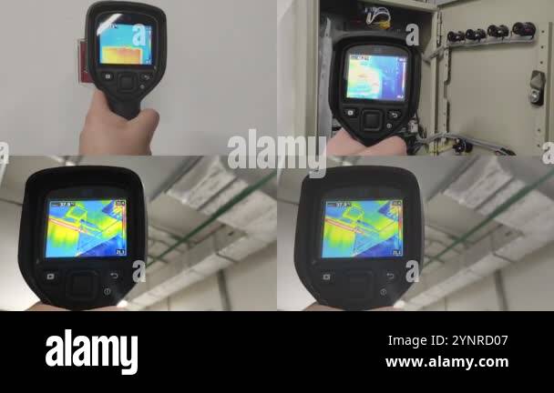 Multi-camera Inspection with a building thermal imager. Industrial ...