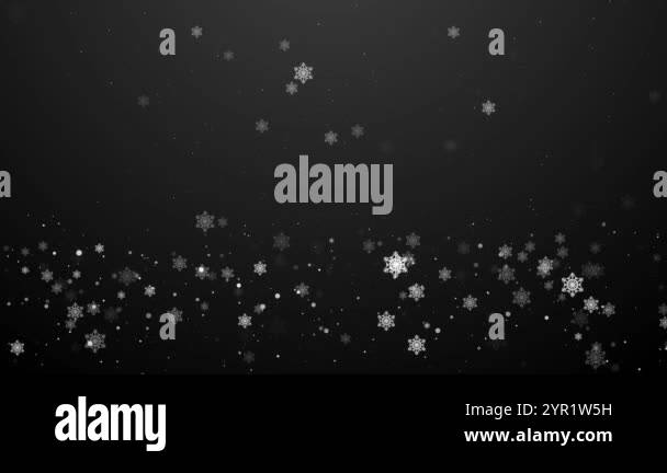 Snowflakes falling down on a dark blue background snowfall overlay ...