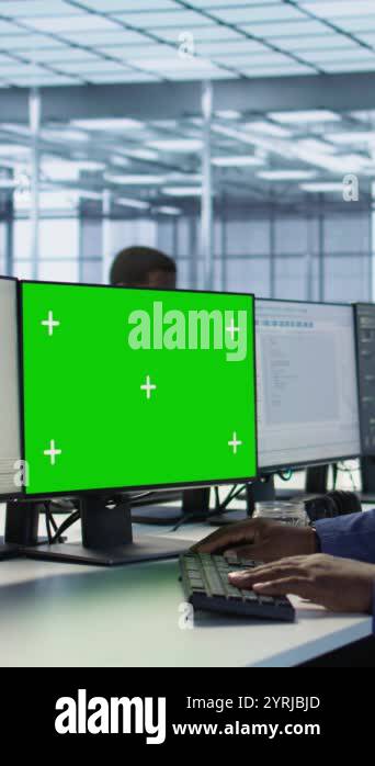 Engineer using green screen computer Stock Videos & Footage - HD and 4K ...