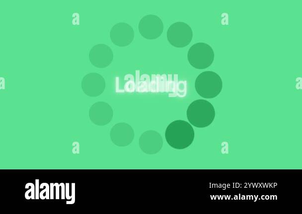 White dots loading bar and typing in progress animation on green screen ...