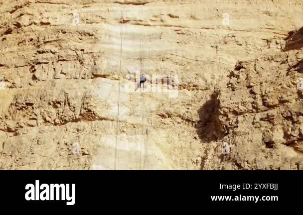 Arad, Israel, October 25, 2024 : Experienced athlete descends snapping ...