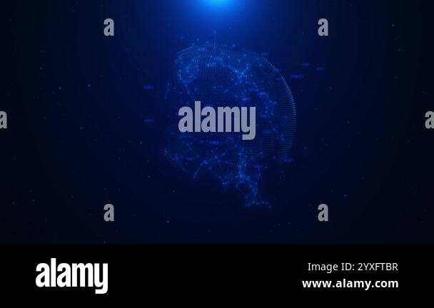 Abstract Digital Globe, Futuristic Technology sphere connected plexus ...