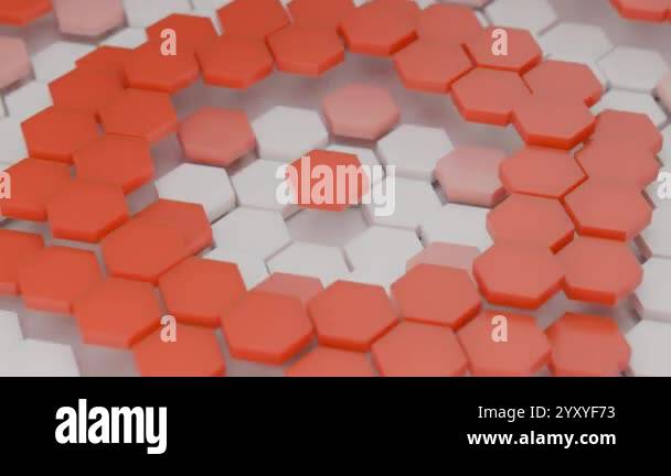 Abstract background, 3d looping animation of a multitude of hexagonal ...