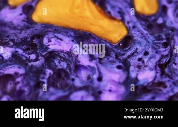 Sparkling paint drop. Ink drip. Blur blue golden black color glitter ...