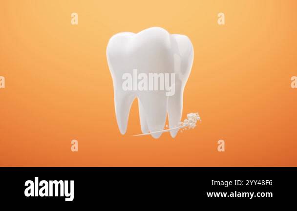 Tooth health and nutritional elements, 3d rendering Stock Video Footage ...