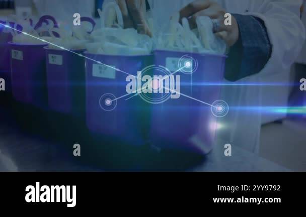 Handling lab equipment, scientists with network of connections and data ...