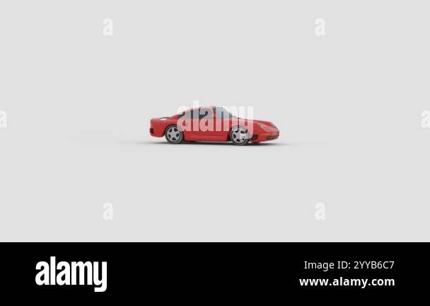 Red Toy Car Loop 4k Video with white background Stock Video Footage - Alamy
