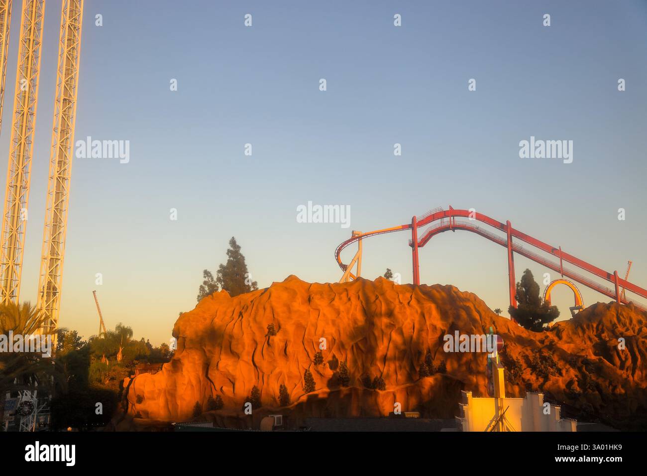 View of Knott's Berry Farm and its surroundings from Sky Cabin in Buena ...
