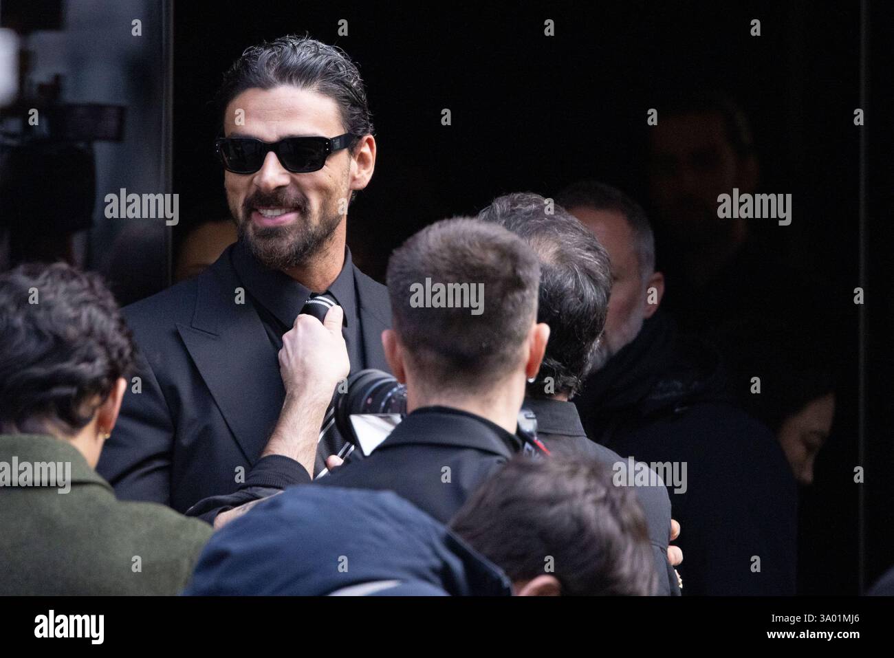 Michele Morrone Is Seen Arriving At The Dolce Gabbana Fashion Show Michele Morrone Is Seen Arriving At The Dolce Amp Gabbana Fashion Show During The Milan Fashion Week Womenswear Fallwinter 20252026 On March The 3A01MJ6 