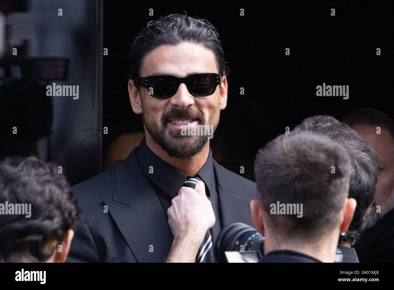 Michele Morrone Is Seen Arriving At The Dolce Gabbana Fashion Show Michele Morrone Is Seen Arriving At The Dolce Amp Gabbana Fashion Show During The Milan Fashion Week Womenswear Fallwinter 20252026 On March The 3A01MJ8 
