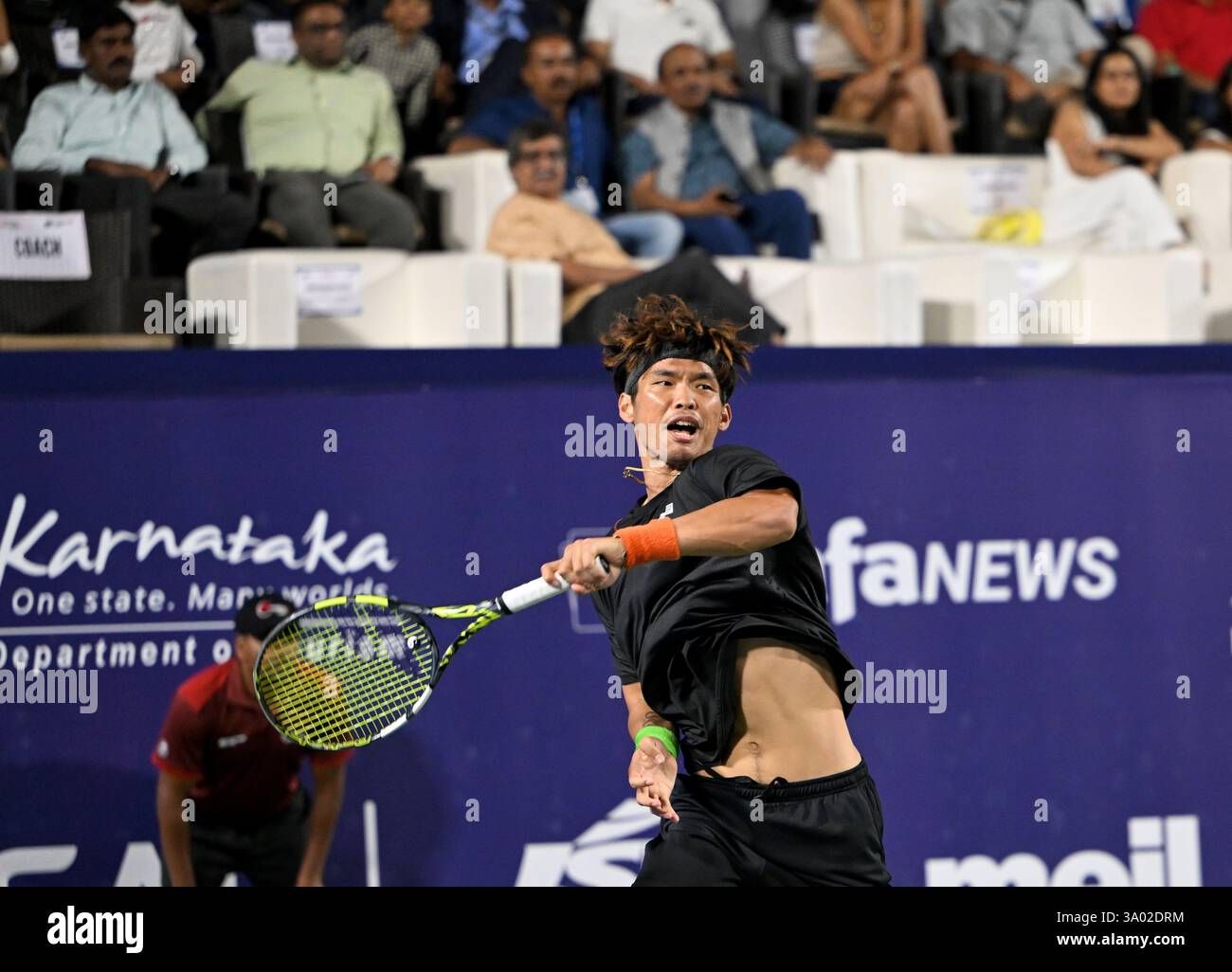 Bengaluru, India. 1st March, 2025. Top-seeded duo Anirudh Chandrasekar ...