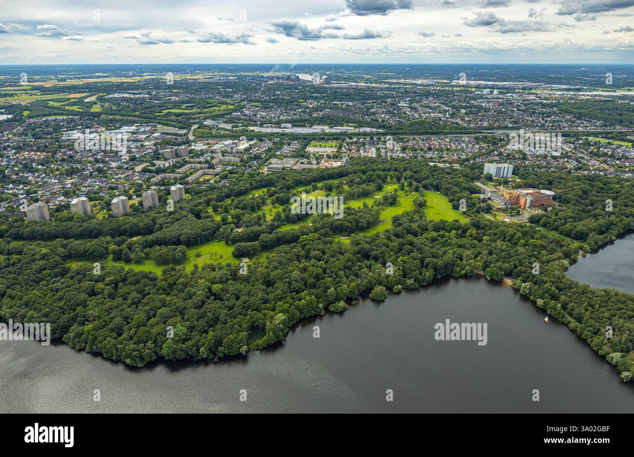 View of Aerial view, Duisburg-Süd, Niederrheinischer Golfclub e.V. Duisburg ...