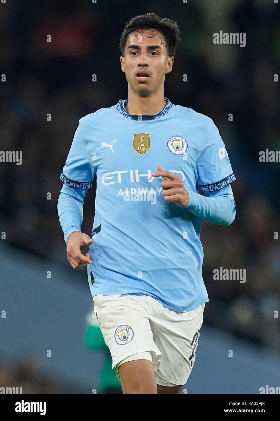 Manchester, UK. 1st Mar, 2025. Vitor Reis of Manchester City during the ...