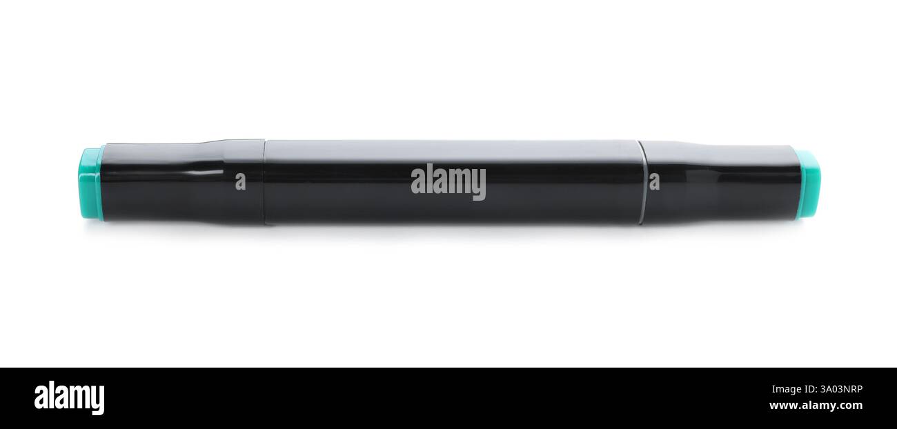 One double sided marker isolated on white Stock Photo