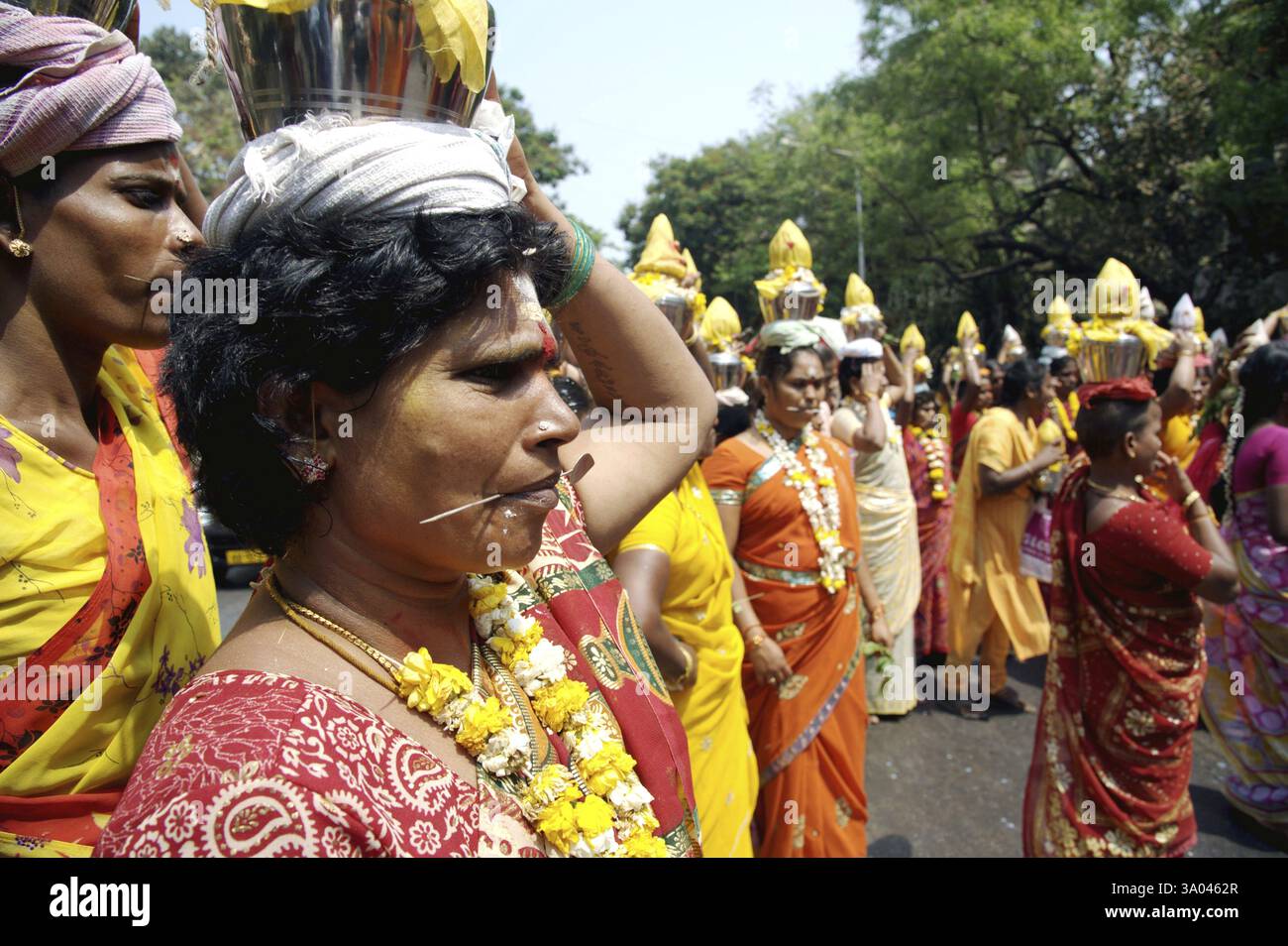 Woman Celebrating Murgan Ayyappa Festival Mumbai Maharashtra India Asia Stock Photo