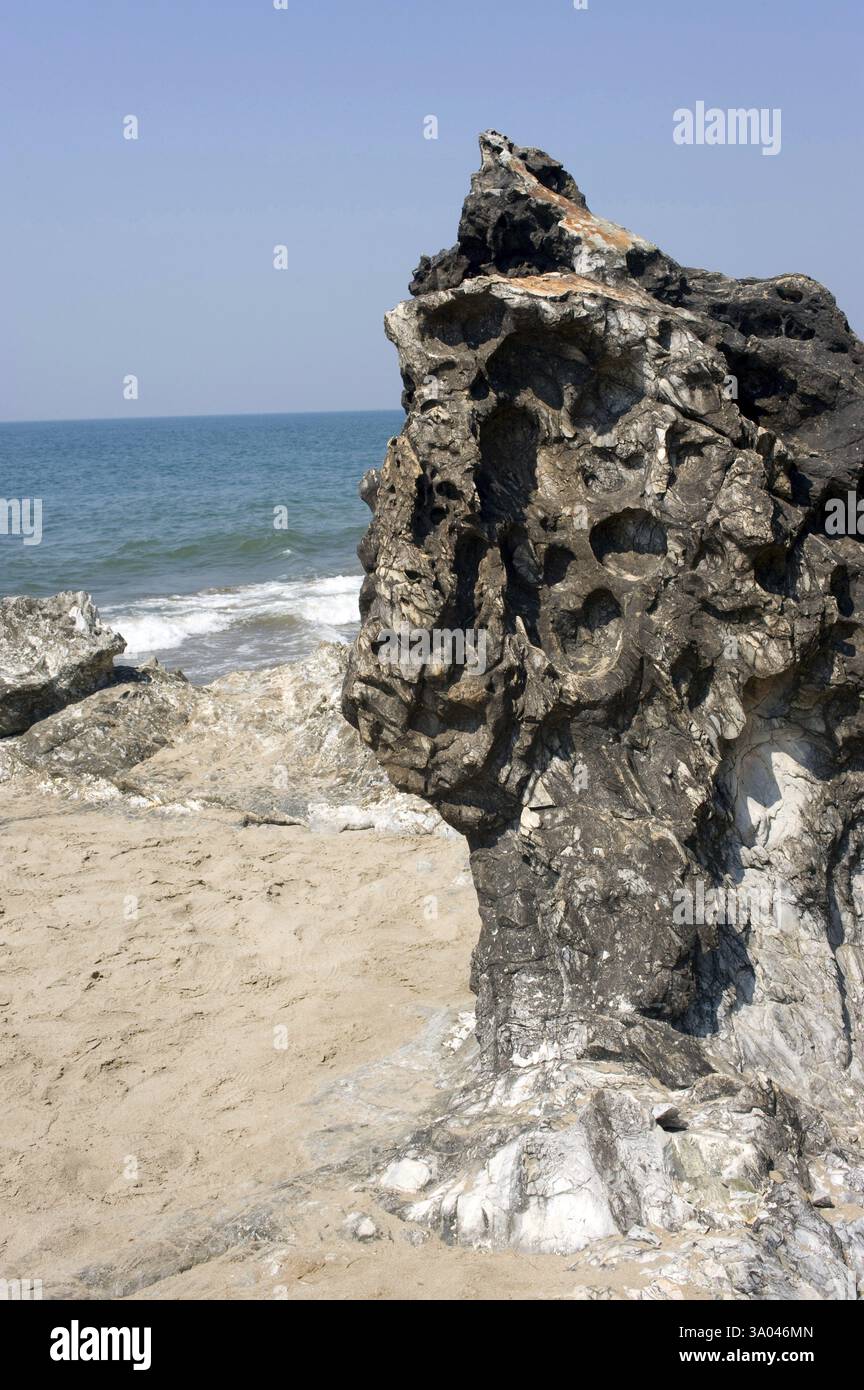 Rocks at vagator beach, Goa, India, Asia Stock Photo - Alamy