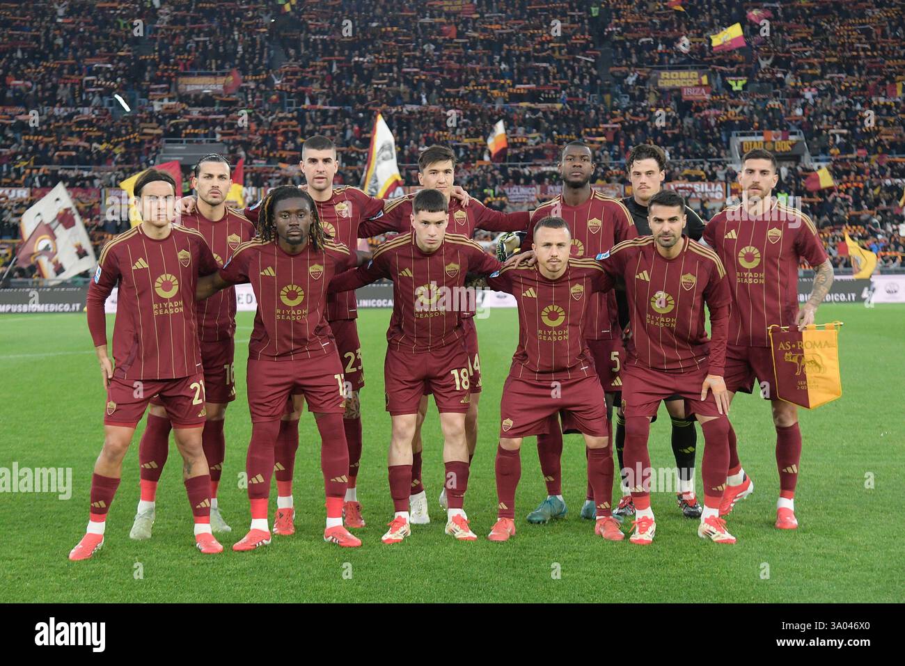 AS Roma team during the Italian Football Championship League A Enilive ...