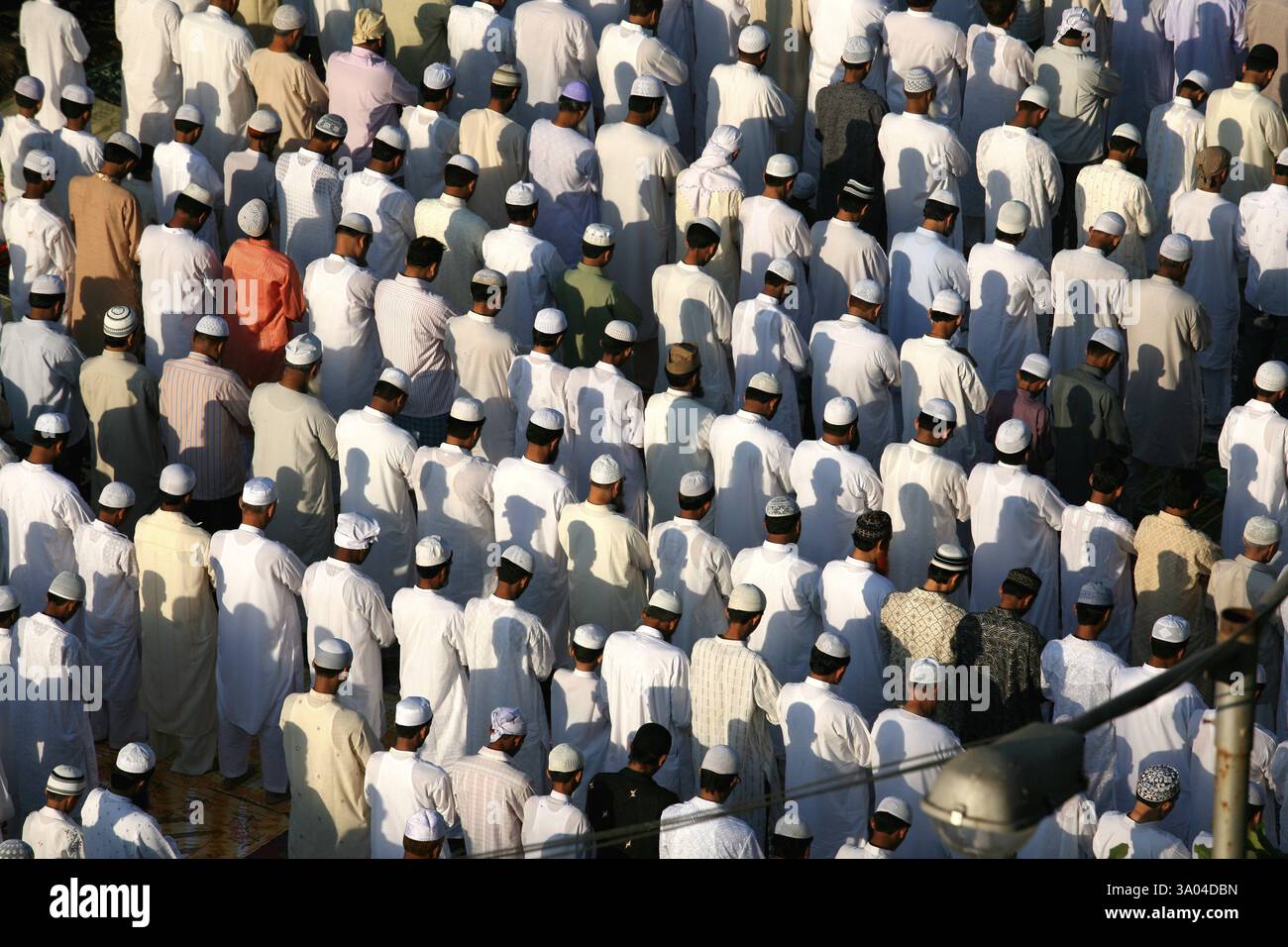 Muslims offering namaaz in Mumbra, small township on outskirts of Bombay now Mumbai, Maharashtra, India, Asia Stock Photo