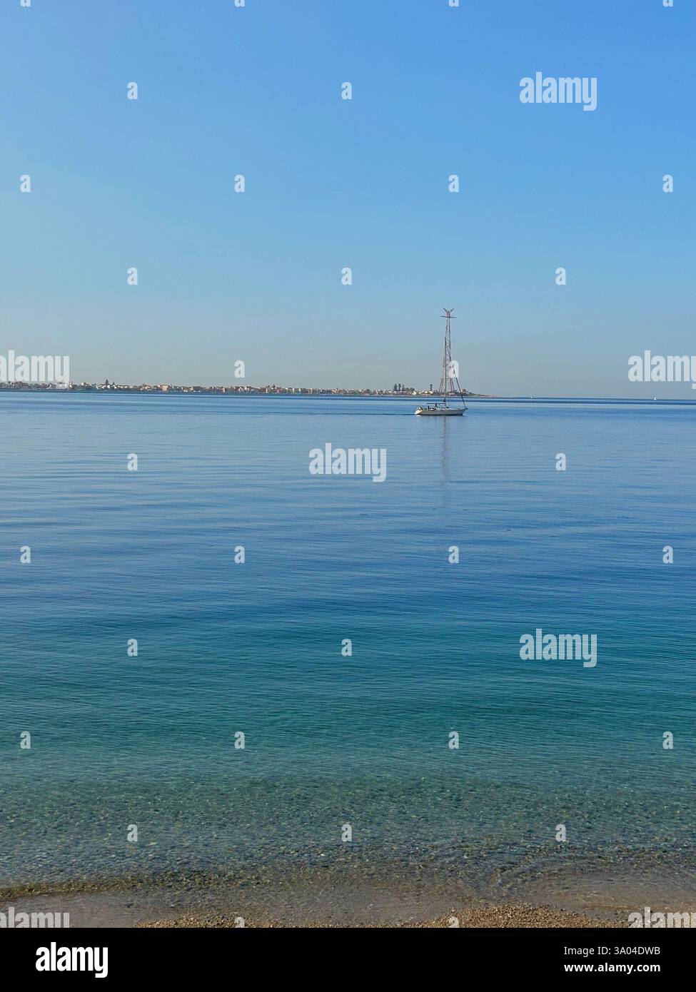 Strait of Messina by Villa San Giovanni, Reggio Calabria - Smartphone Captured Stock Image