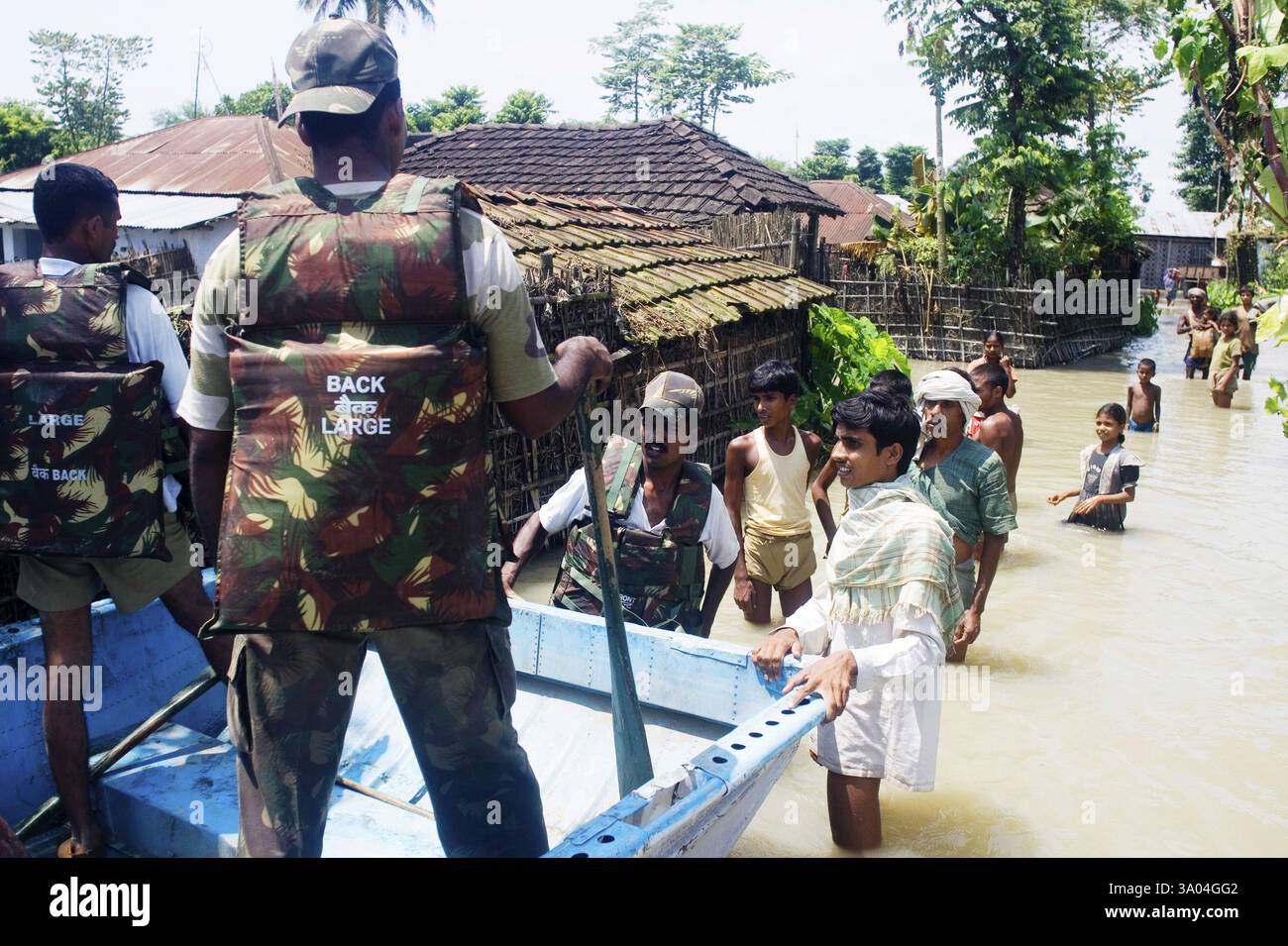 Rescue operation by Indian military, Kosi river flood in year 2008