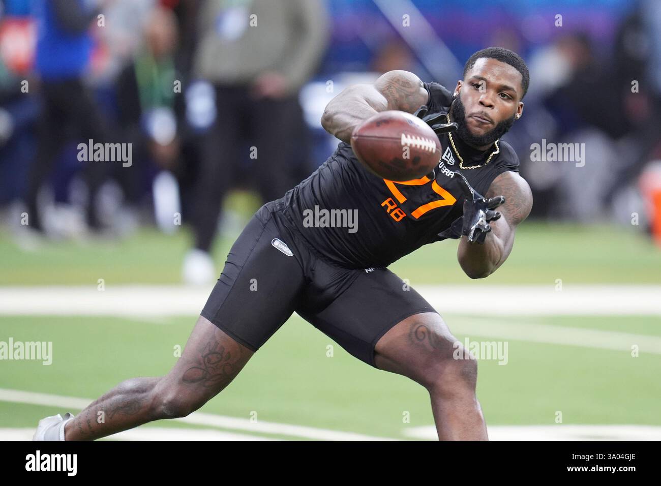 South Carolina running back Raheim Sanders runs the 40-yard dash at the ...