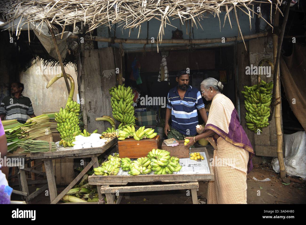 Fruit seller, Thanjavur, Tamil Nadu, India NO MR Stock Photo - Alamy