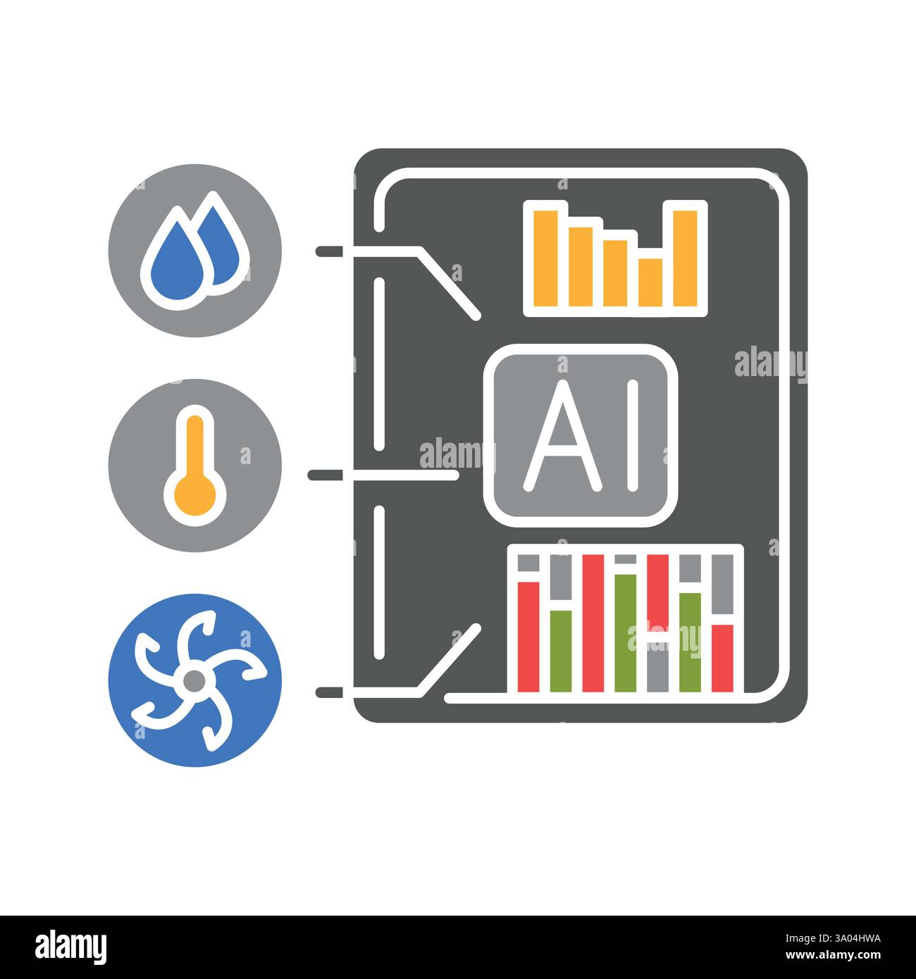 IOT flat icon. Smart agriculture. Vector isolated element. Stock Vector