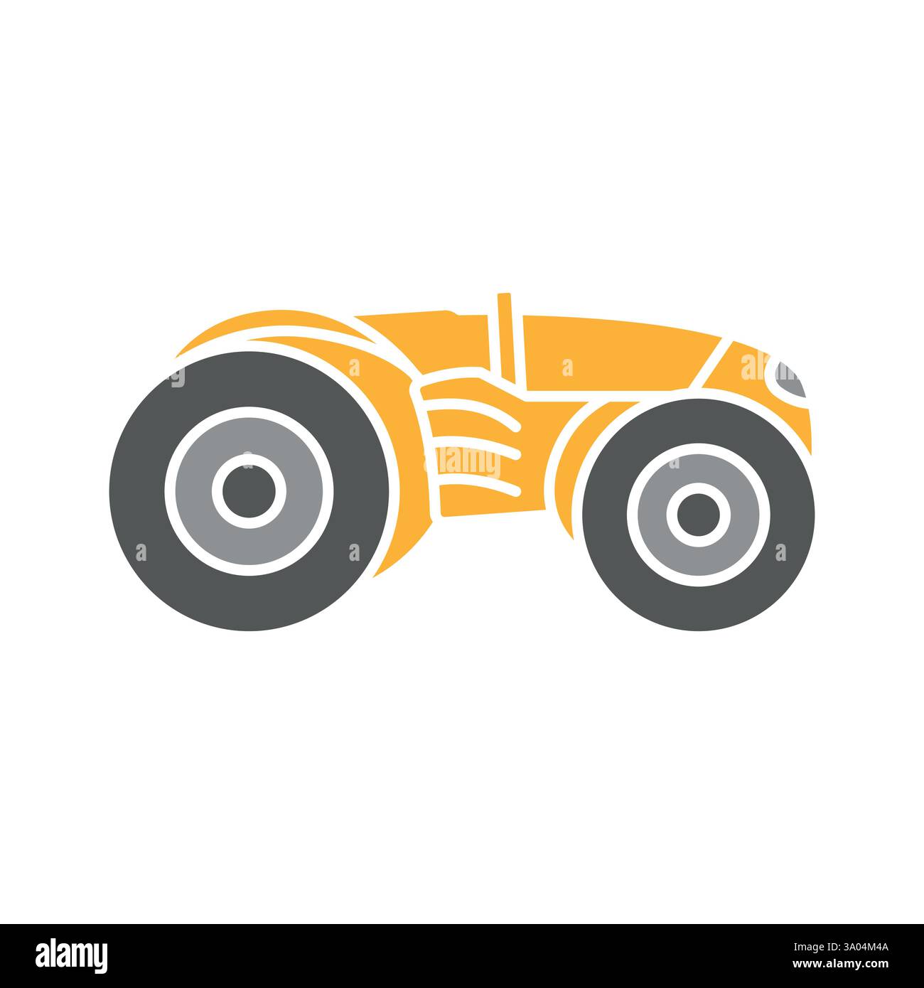 Smart tractor flat icon. Smart agriculture. Vector isolated element. Stock Vector