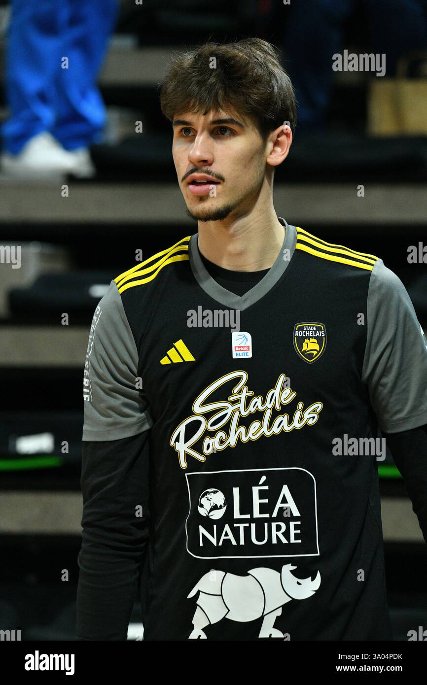 Short De Match Stade Rochelais Basket Elite Betclic - Taille XL - Porté - Occasion