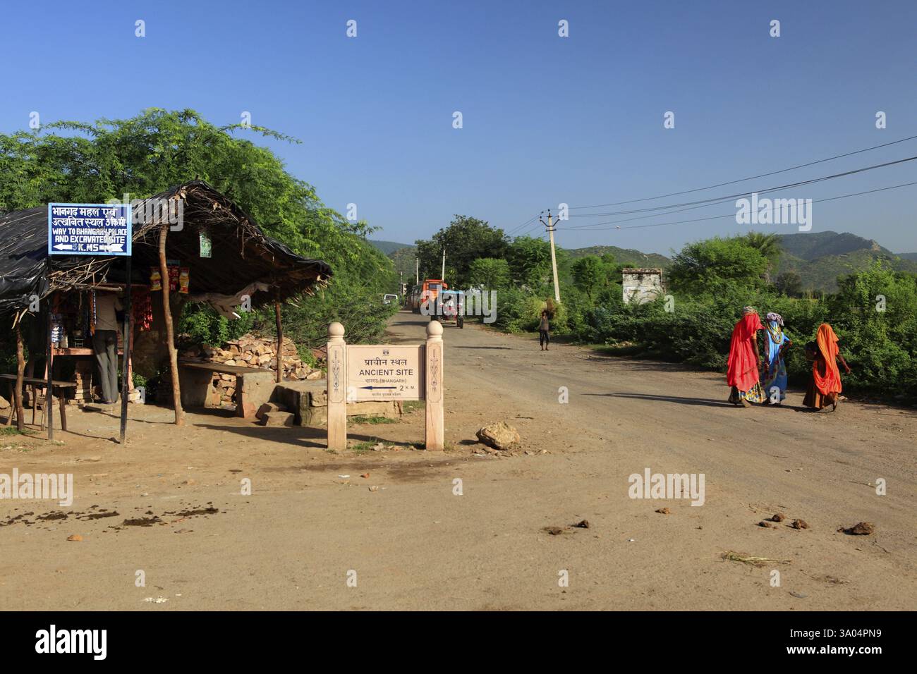 Ancient site signboard of Bhangarh, Rajasthan, India, Asia Stock Photo ...