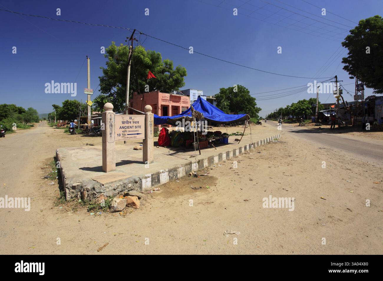 Ancient site signboard of Bhangarh, Rajasthan, India, Asia Stock Photo ...
