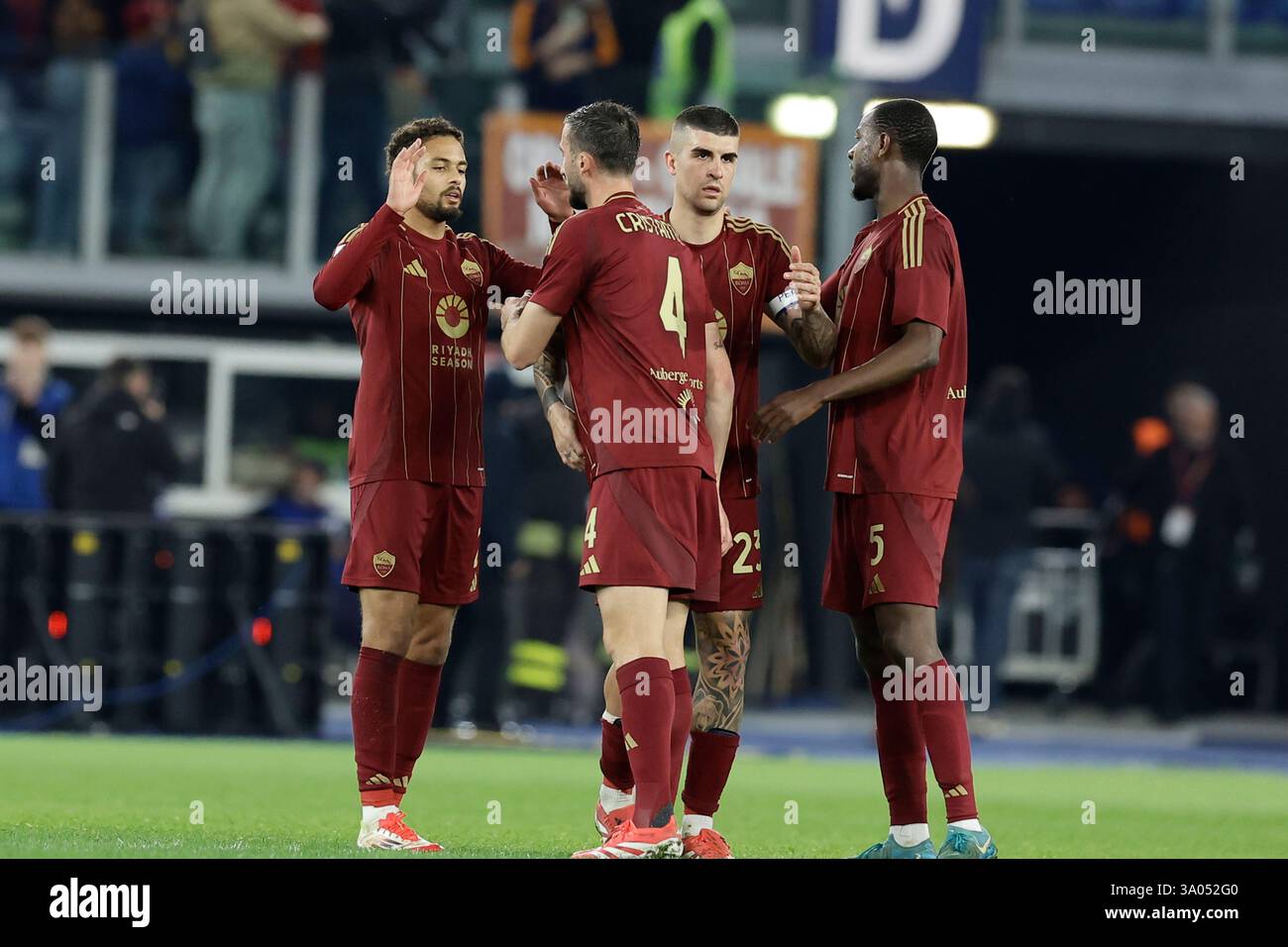As roma celebrate victory match during the Serie A football match ...