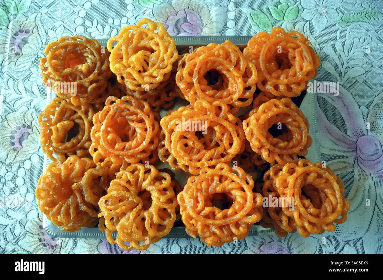 Amriti jalebi sweet of bengal, Calcutta Kolkata, West Bengal, India ...