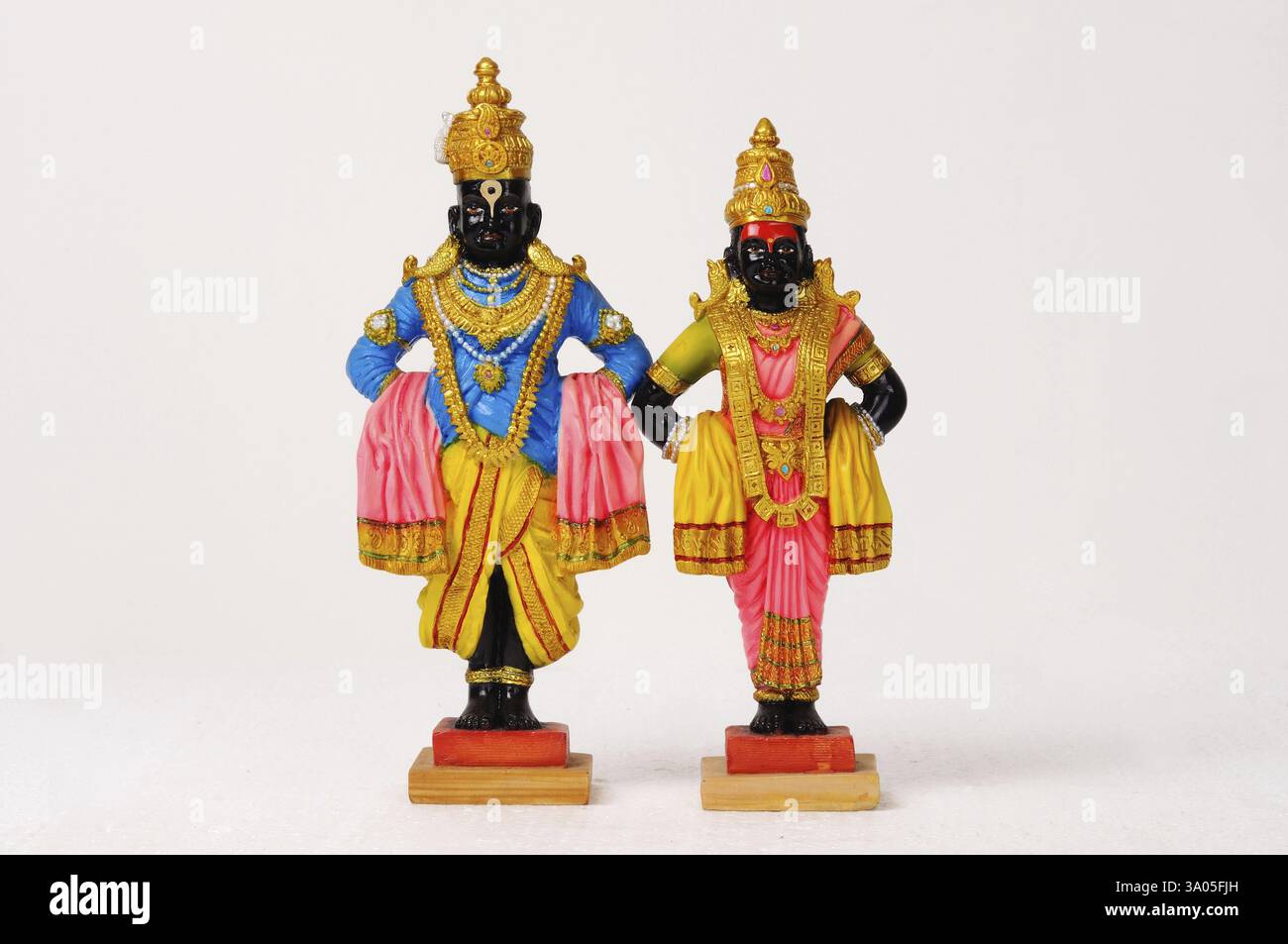 Clay statues of lord vitthal rakhumai