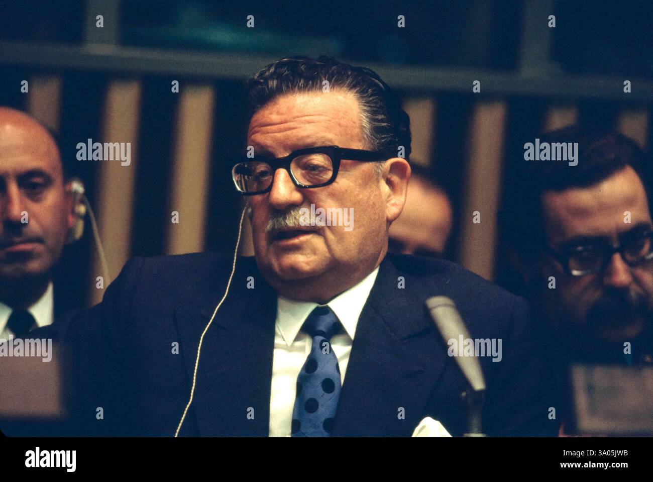 Salvador Allende, Salvador Guillermo Allende Gossens (1908 – 1973) Former President of Chile, Chilean socialist politician Stock Photo
