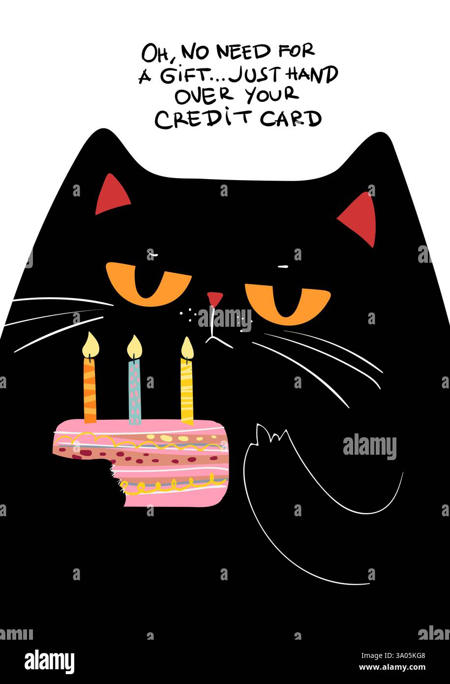 Angry cat birthday meme hi-res stock photography and images - Alamy, image size:915x1390