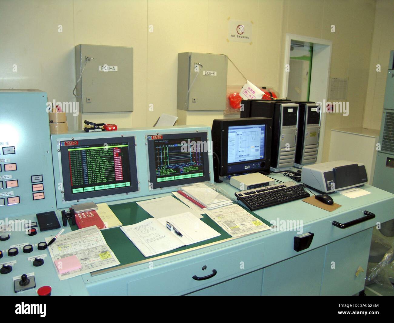 Main operating panel for computerized controlled marine engine Stock ...
