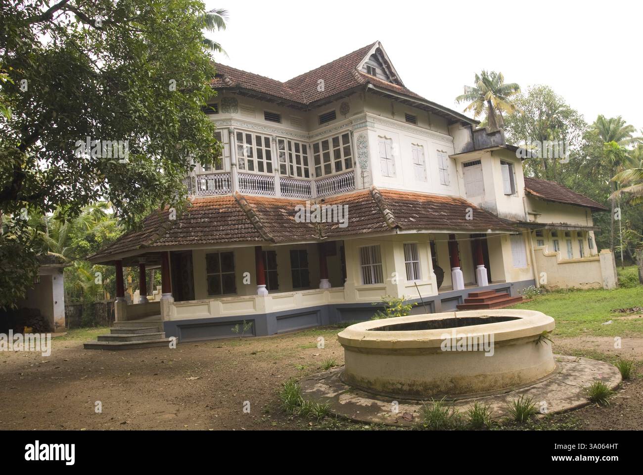 Hundred years old Syrian Christian house at Cherai, Kerala, India, Asia Stock Photo