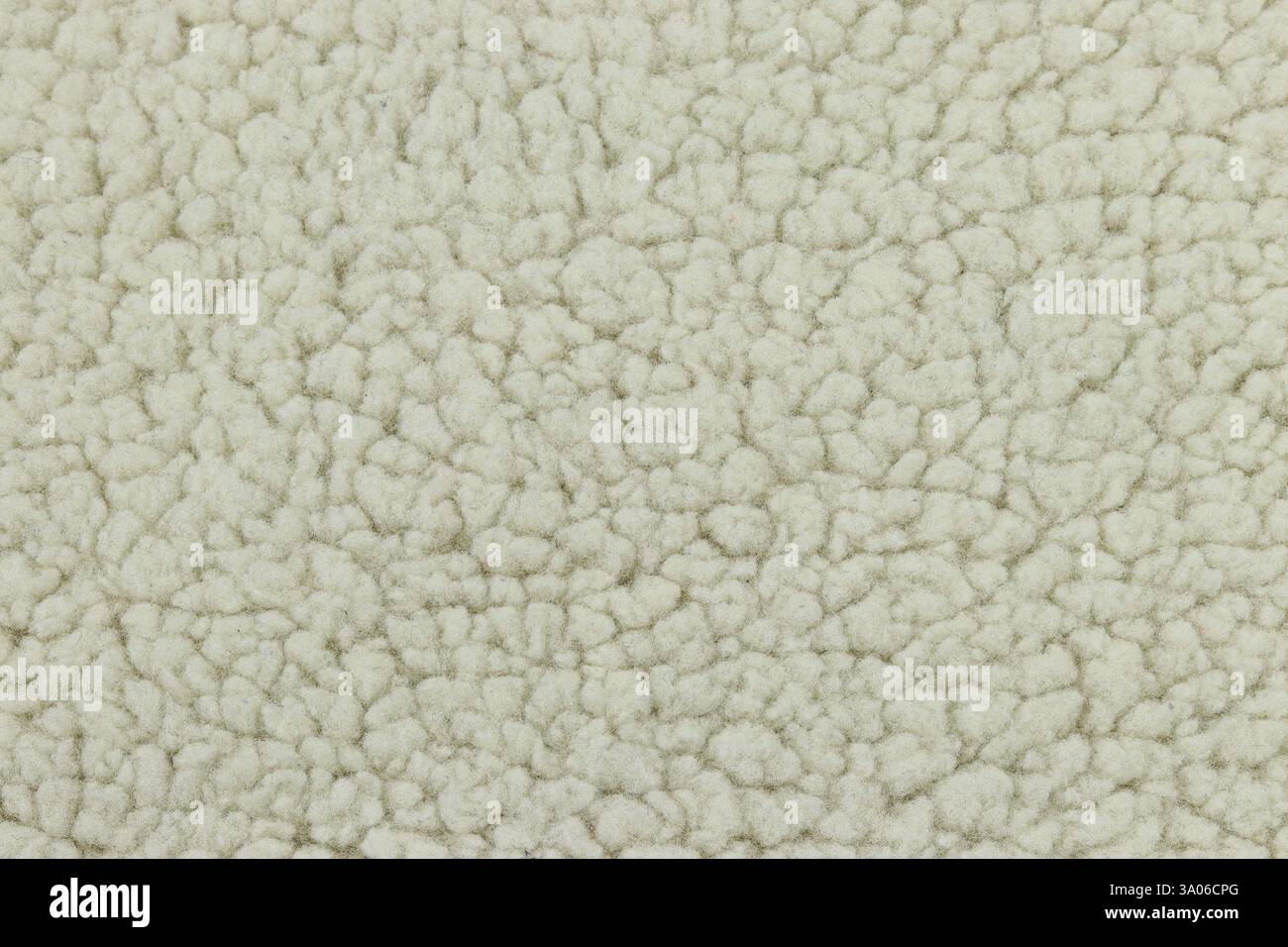 White wool seamless pattern texture background. microfibre lambskin fur Stock Photo