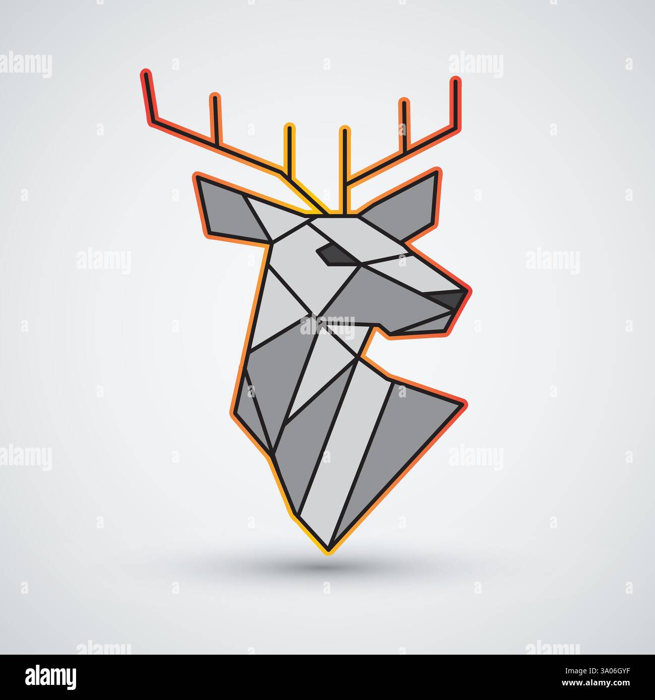 Modern deer logo can be used for company logo or clothing geometric design Stock Vector