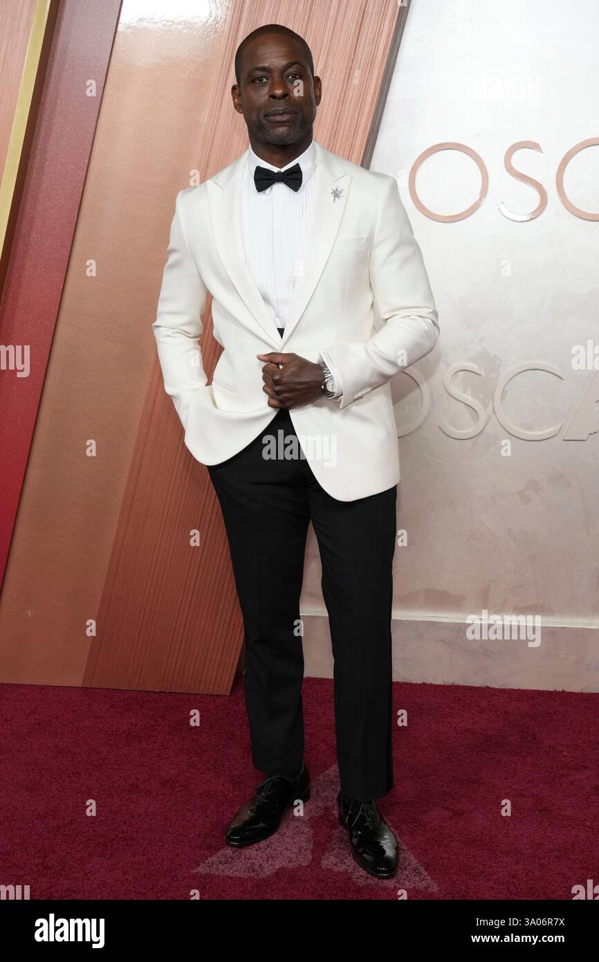 Sterling K. Brown arrives at the Oscars on Sunday, March 2, 2025, at