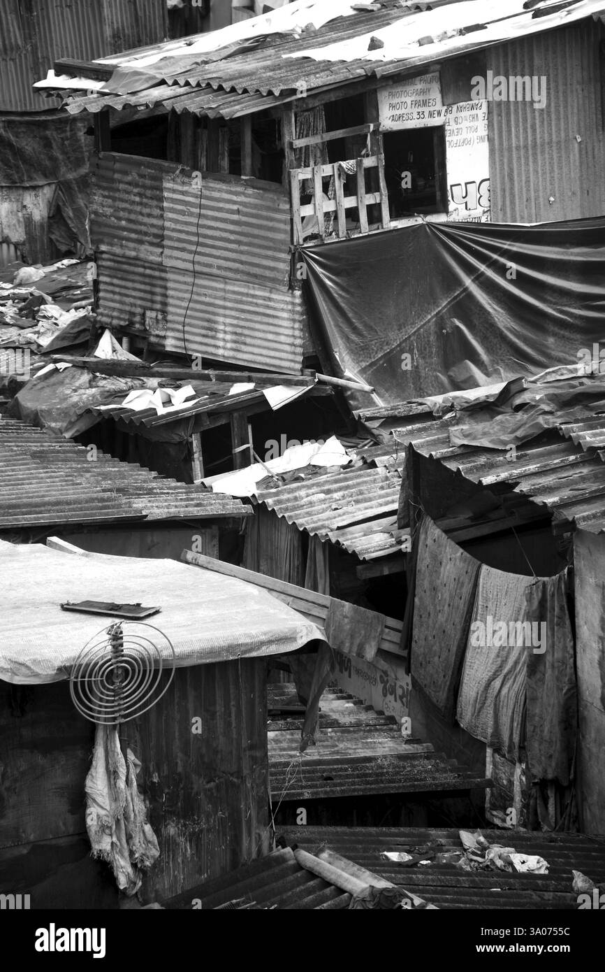 Container Slum Aerial shot top view container Black and White Stock Photos & Images ...