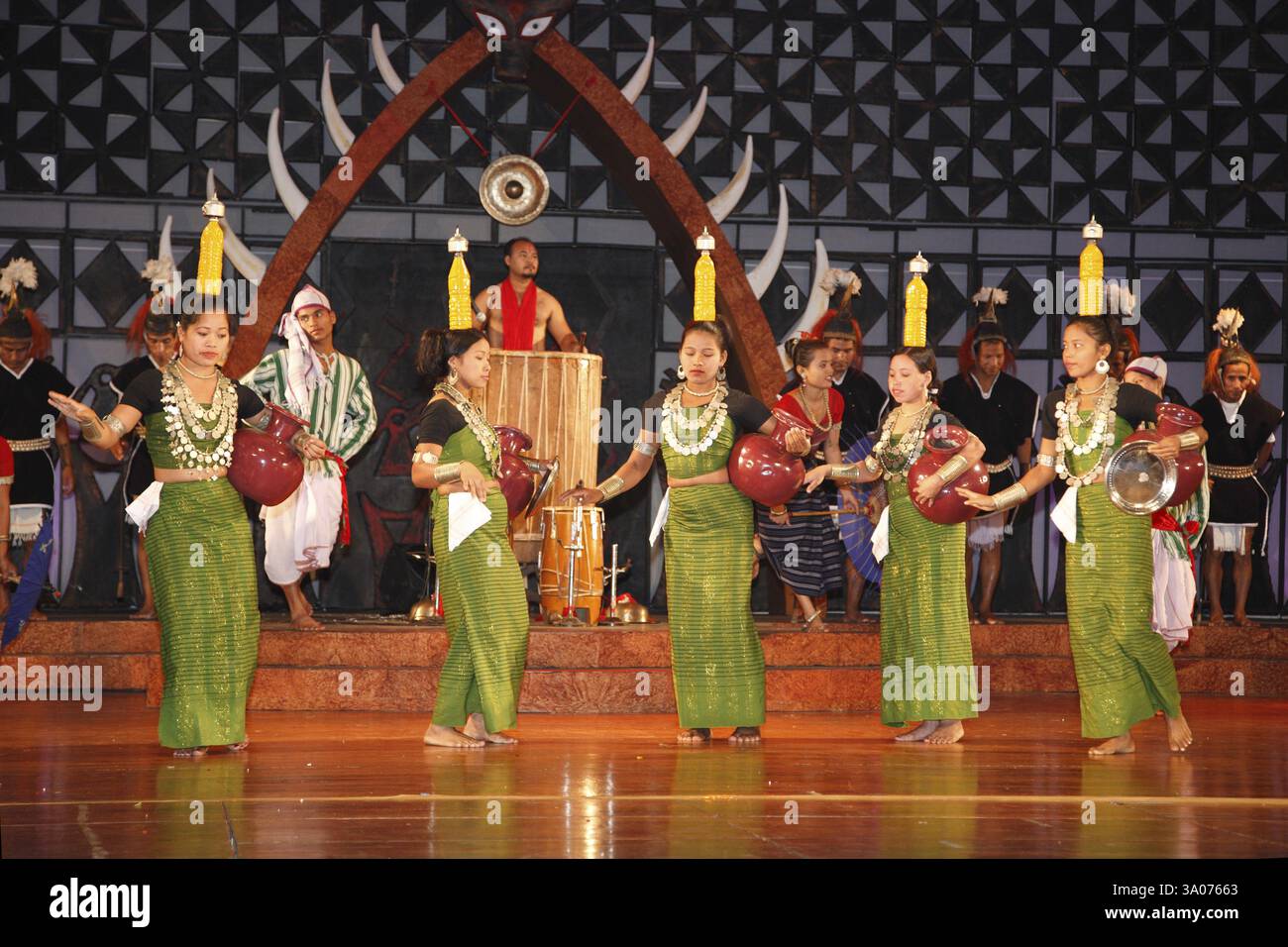 Reangs tribe perform hozagiri dance of Tripura, India NO MR Stock Photo ...