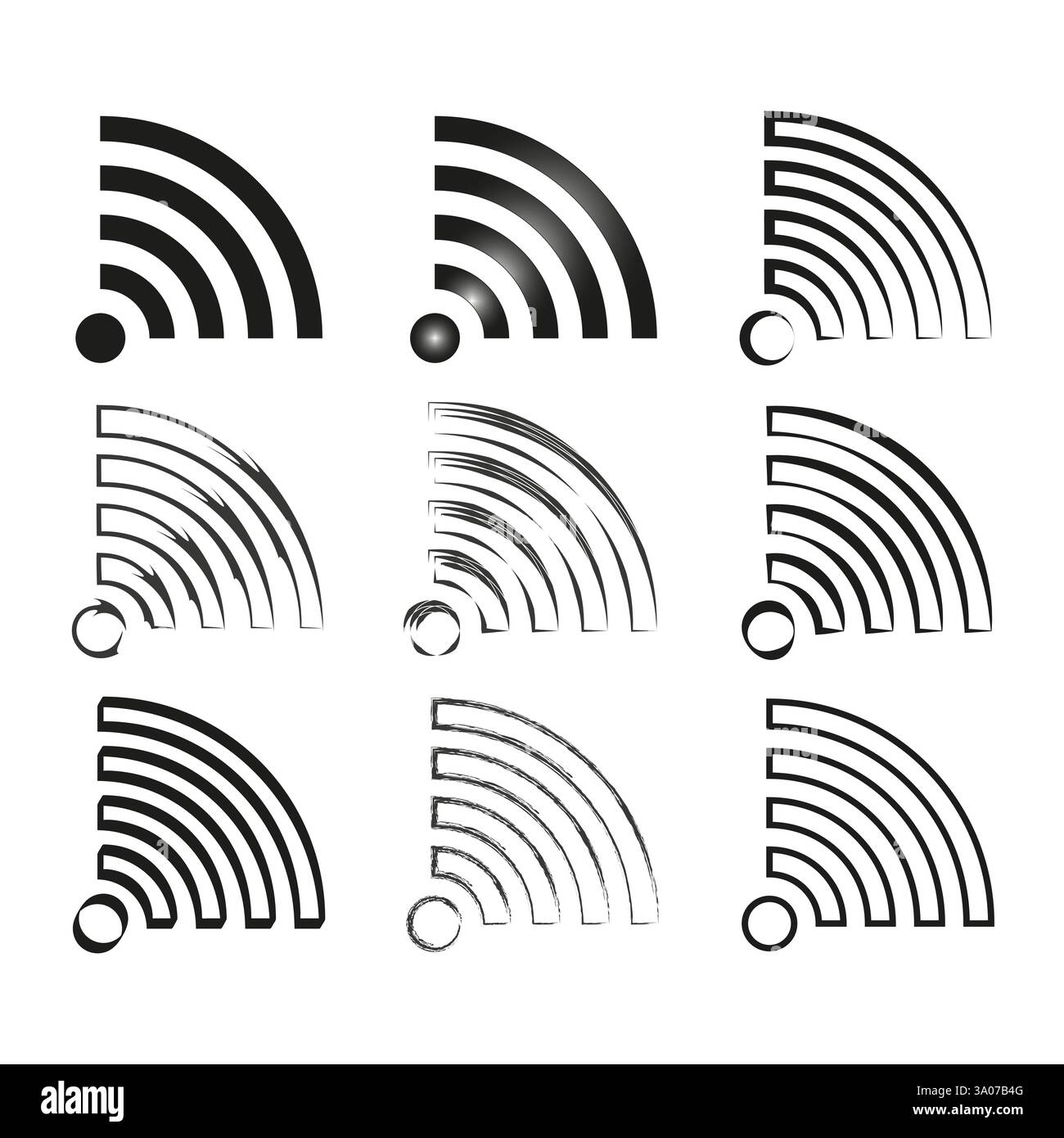 Wi Fi icon. Wireless signal symbol. Internet connection sign. Vector ...