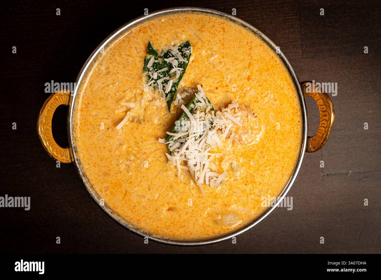 Chicken curry in a dish Stock Photo