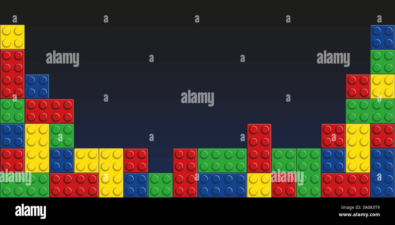 Brick toys block vector background Stock Vector
