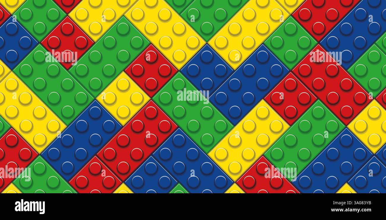 Brick toys block vector background Stock Vector