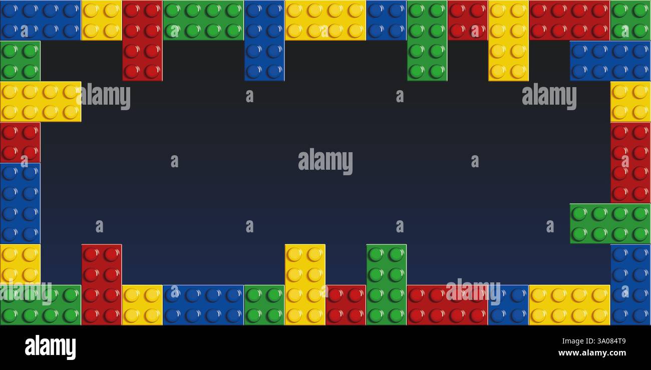 Brick toys block vector background Stock Vector