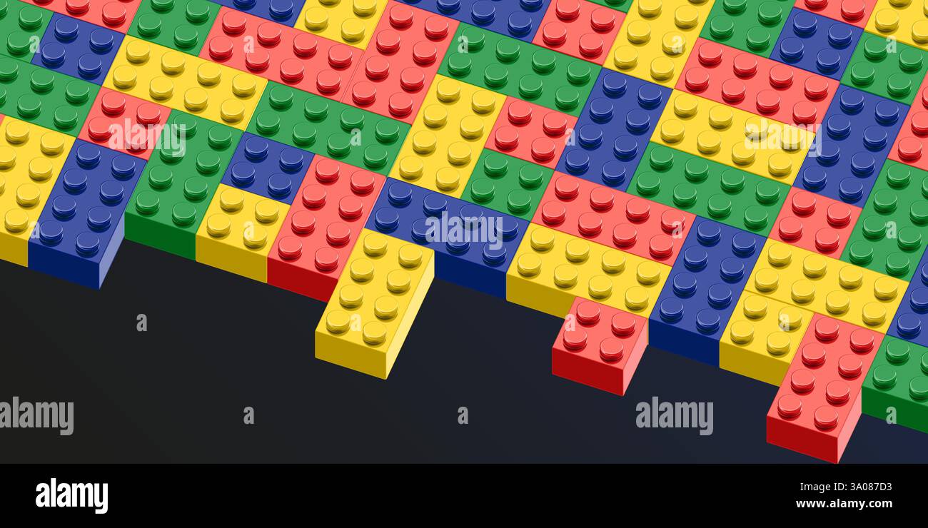 Brick toys block vector background Stock Vector